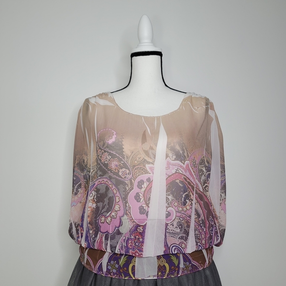 CHARLOTTE RUSSE Paisley Blouse - Picture 2 of 11